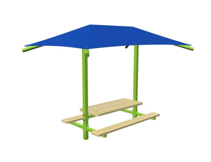 commercial patio tables with sun umbrella Picnic Table with Shade